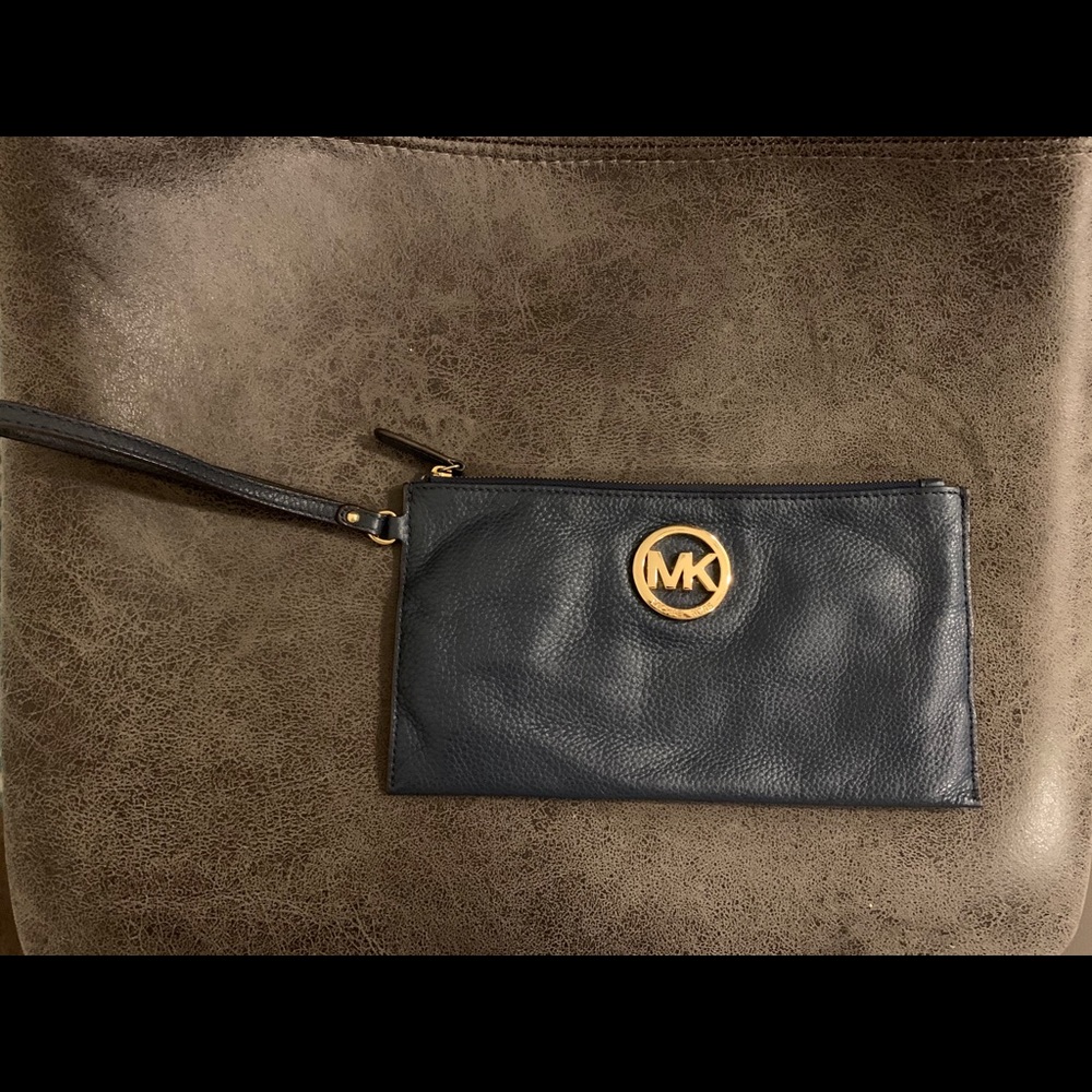 Michael Kors Navy Clutch